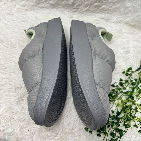 adidas Puffylette Mens Shoes‎ in Charcoal Solid Grey/Linen Green sz 6 NEW - Picture 3 of 9